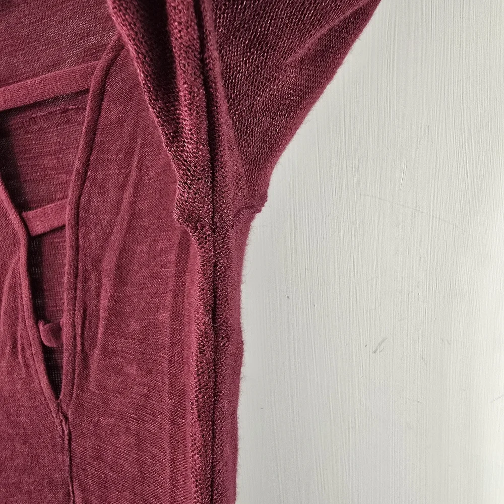 We The Intimately Free People Movement Bae Bae Layering Top NEW Burgundy Size S